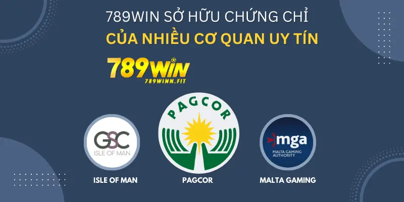 789Win sở hữu chứng chỉ được cấp bởi các cơ quan uy tín